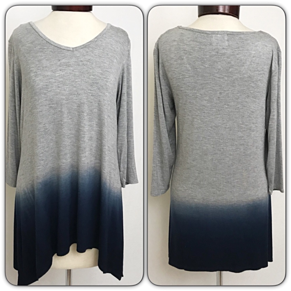 ✅LAST 1 Ombré Flowy Stretchy Ombré Tunic Top sold - Picture 6 of 8