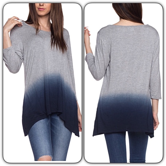 ✅LAST 1 Ombré Flowy Stretchy Ombré Tunic Top sold - Picture 3 of 8