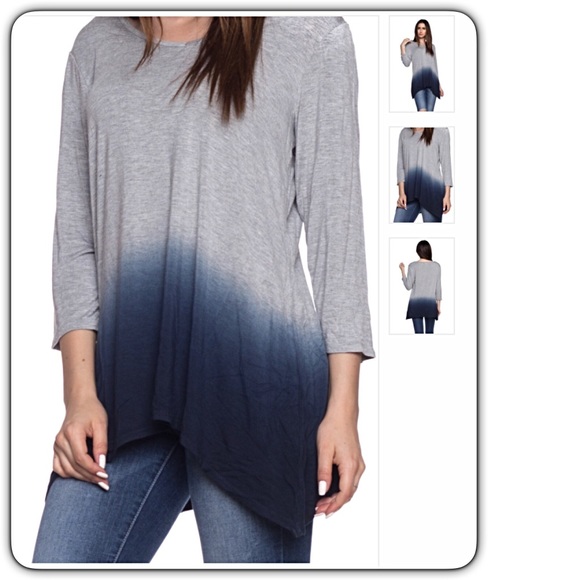 ✅LAST 1 Ombré Flowy Stretchy Ombré Tunic Top sold - Picture 4 of 8