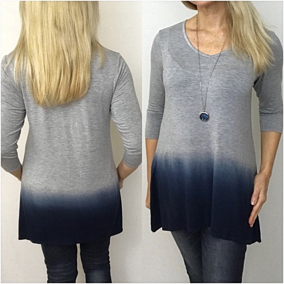 ✅LAST 1 Ombré Flowy Stretchy Ombré Tunic Top sold - Picture 2 of 8