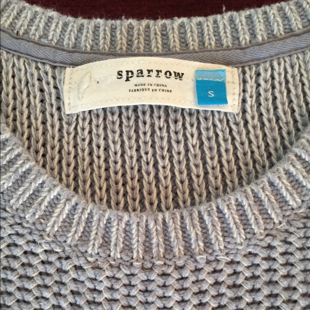 Sparrow Anthropologie Blue Gray Knitted Sweater - Picture 2 of 6