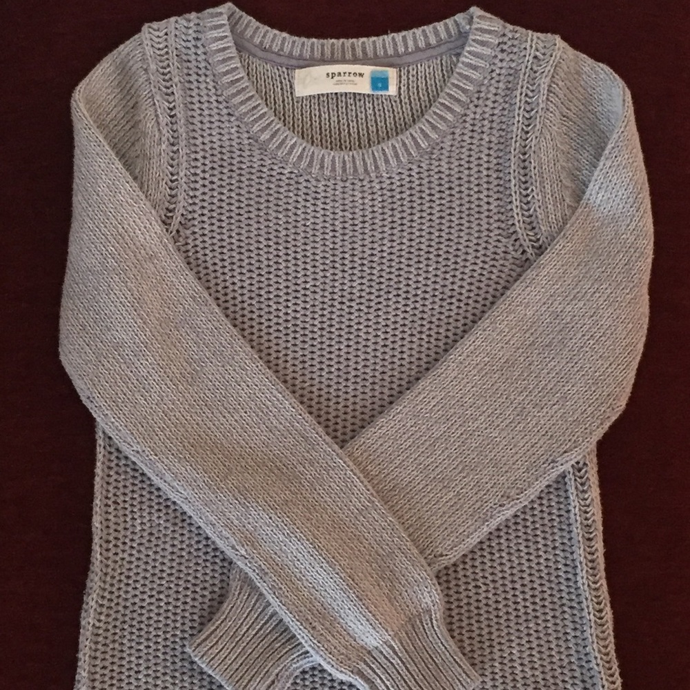 Sparrow Anthropologie Blue Gray Knitted Sweater - Picture 3 of 6