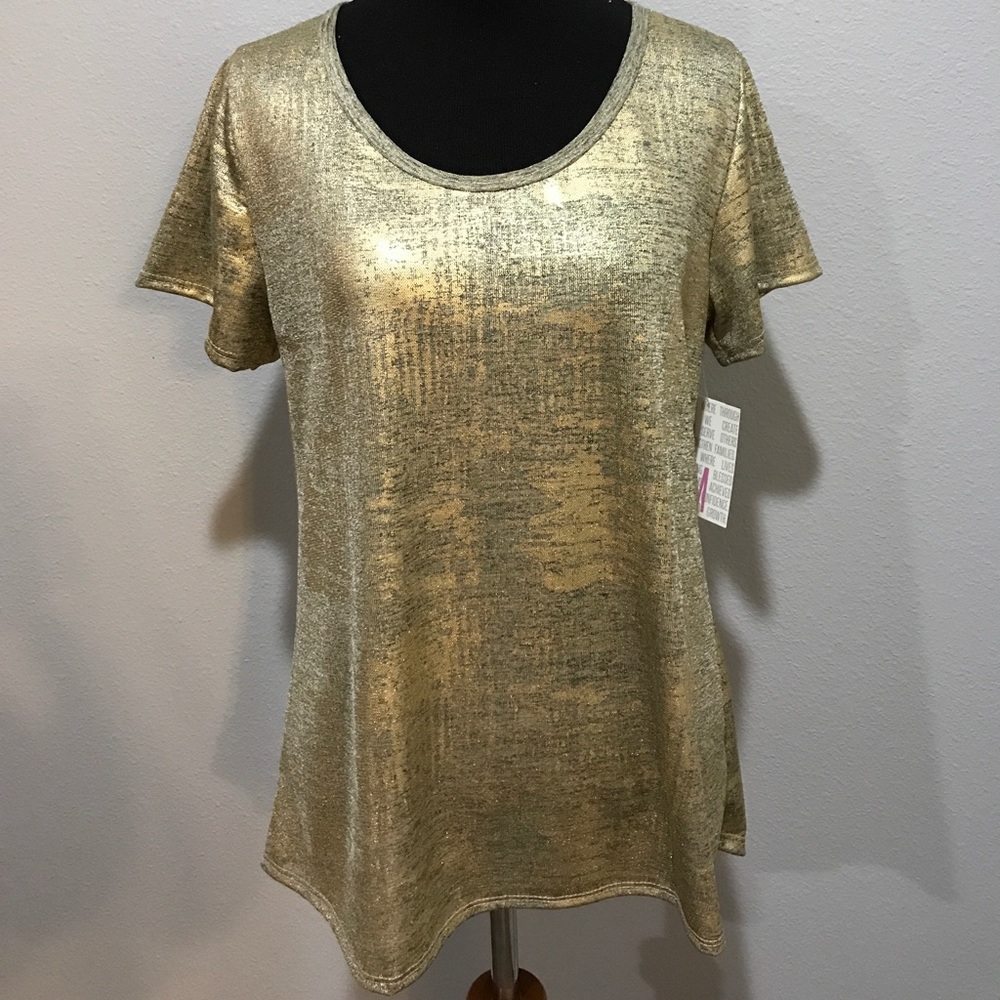 LuLaRoe Classic M Gold & Gray Elegance NWT