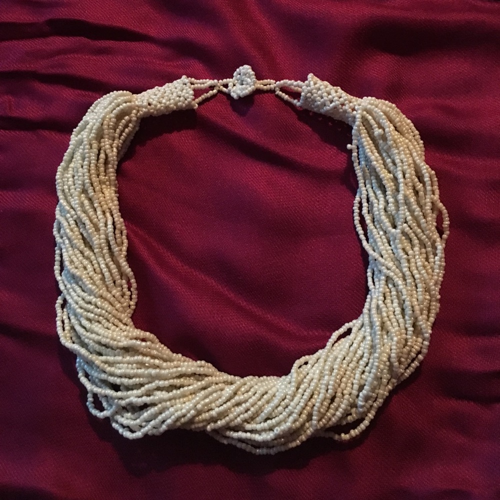 Cream beaded necklace