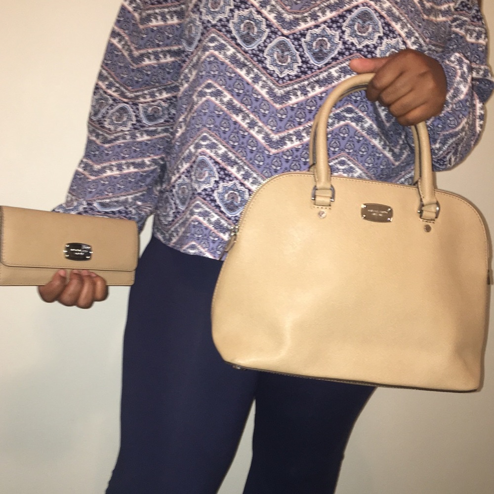 Tan MK designer bag