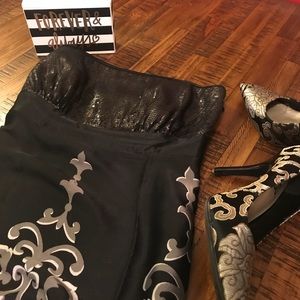 White House Black Market Strapless Top w/Sequins White House Black Market Strapless Top w/Sequins