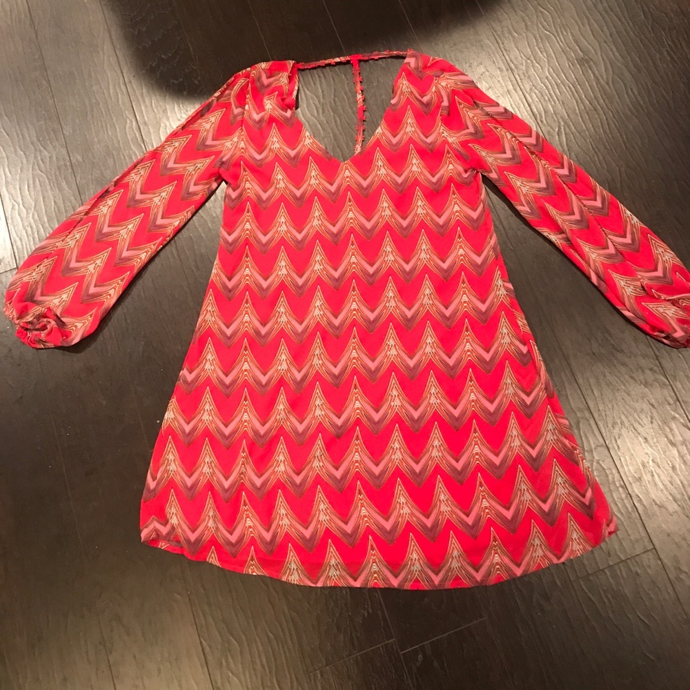 Partial Open back, long sleeve dress