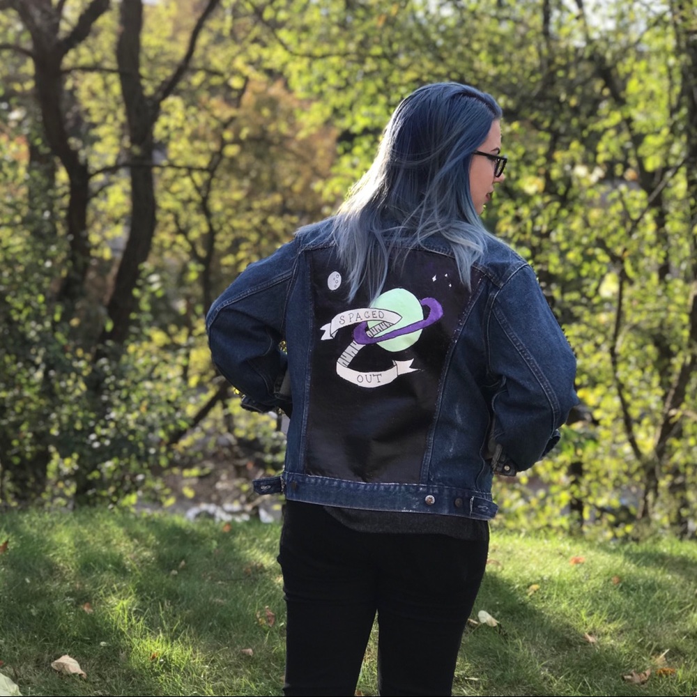 One of a Kind Spaced Out Oversized denim Jacket 💫