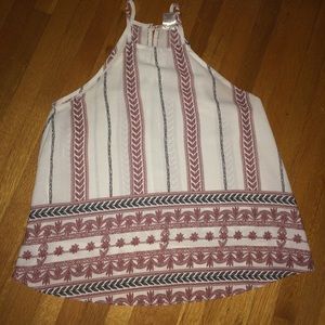 White Patterned Tank