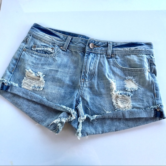 Pants - Blue Rein Distressed Jean Shorts