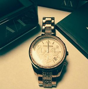 Gold-plated Armani Ladies Wristwatch