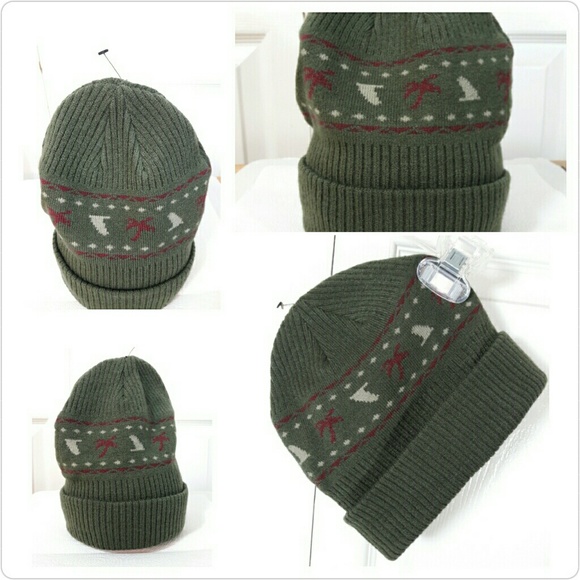 O'NEILL Dark Green Beanie Shark Fin/Palm Tree - Picture 1 of 4