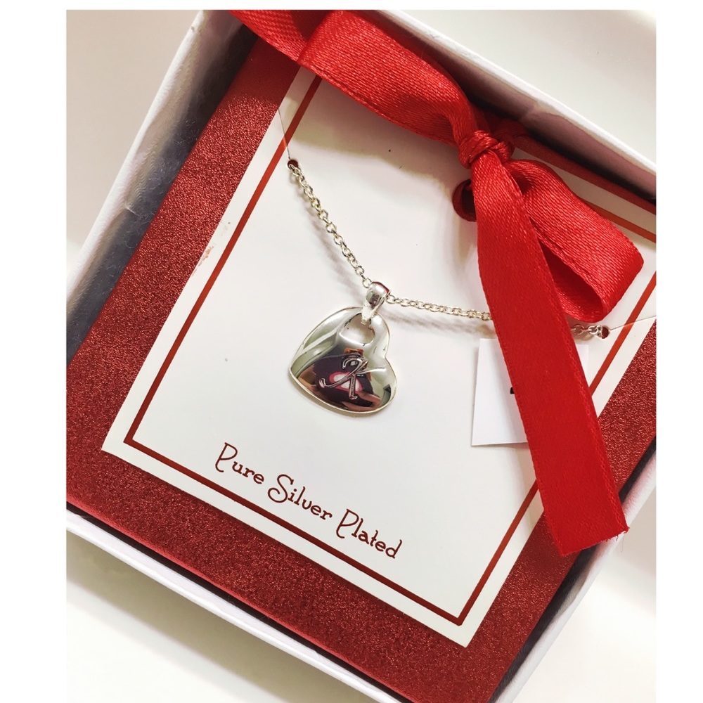 silver plated necklace & pendant
