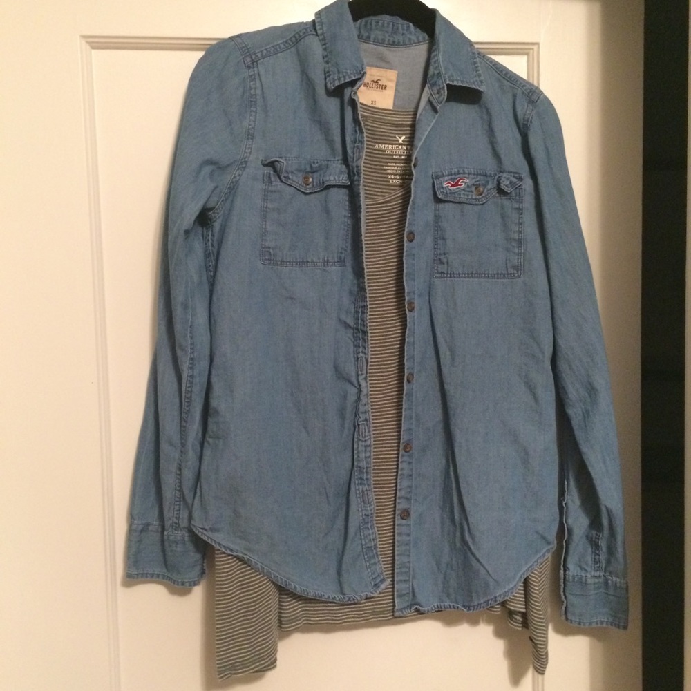 denim button down