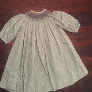 Christmas smocked dress