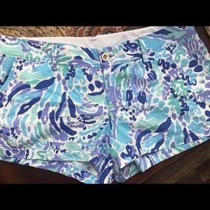 Lilly Pulitzer Walsh Shorts Nice Ink Size 16 EUC