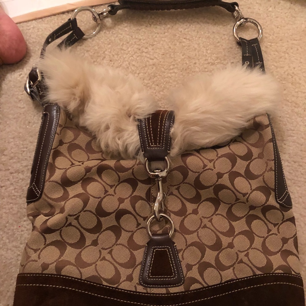 Coach fur purse