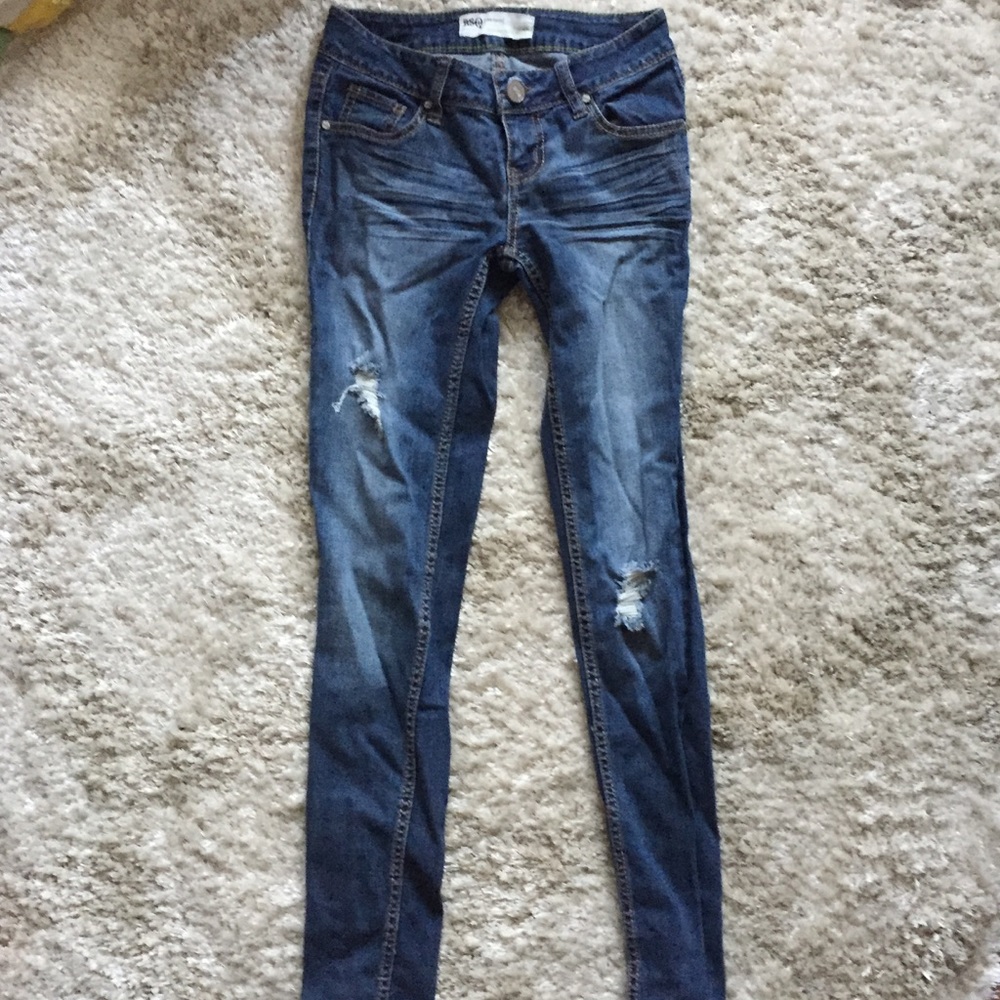 RSQ (Tilly's) dark denim ripped jeans