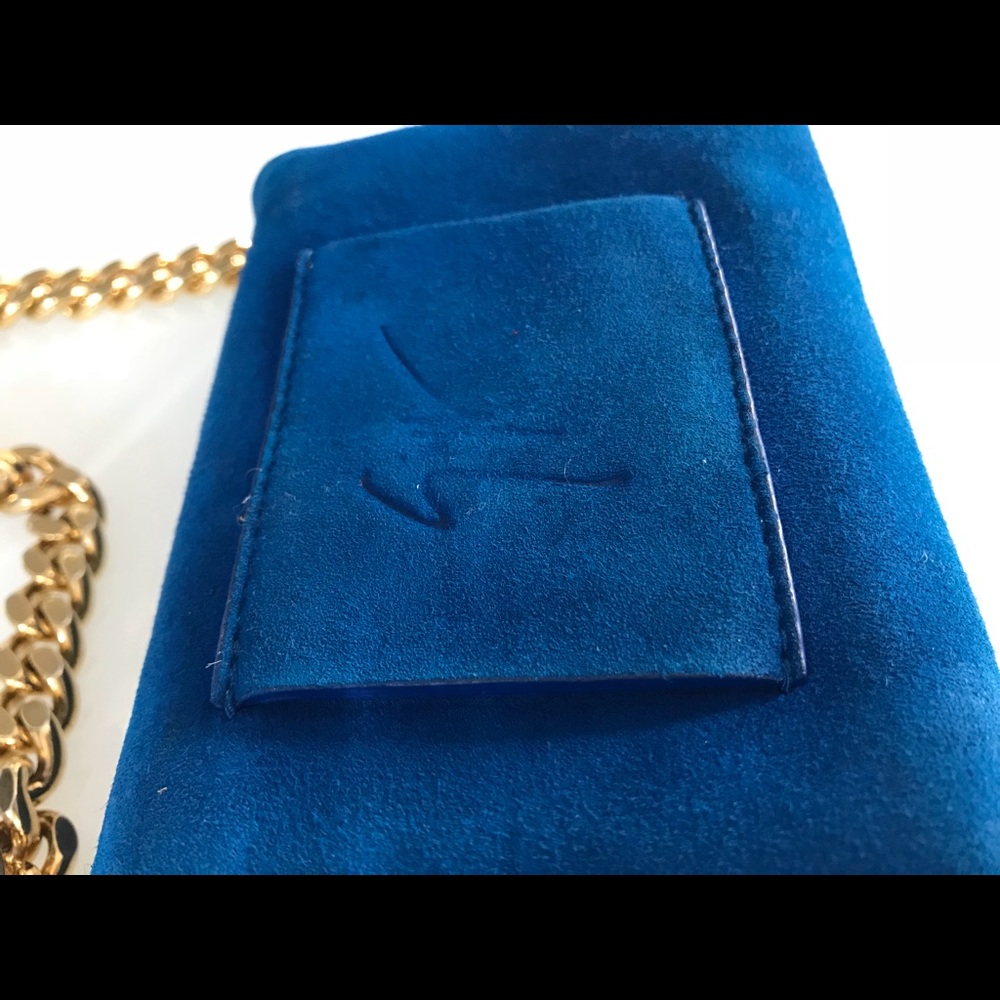 ‼️Giuseppe Zanotti‼️blue suede mini shoulder bag