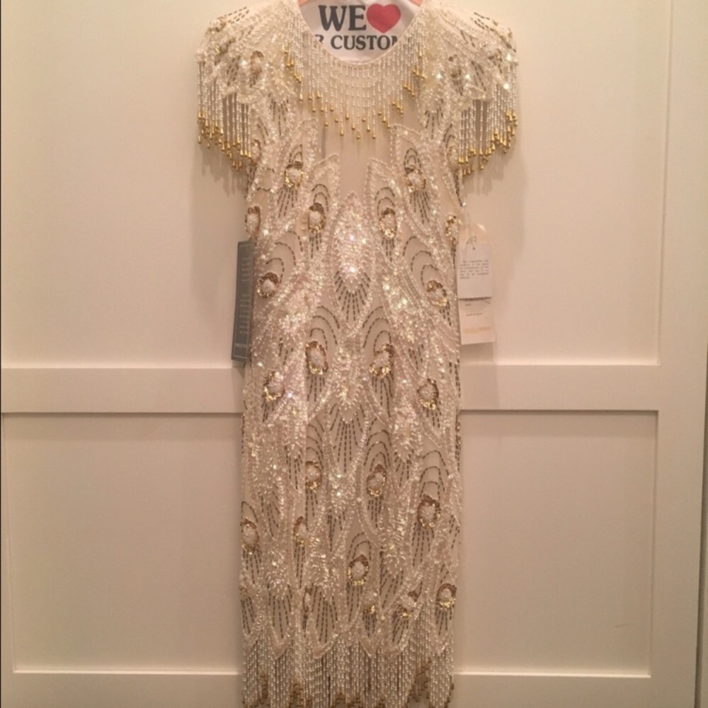 NWT vintage beaded dress !