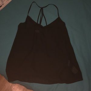 black silky camisole