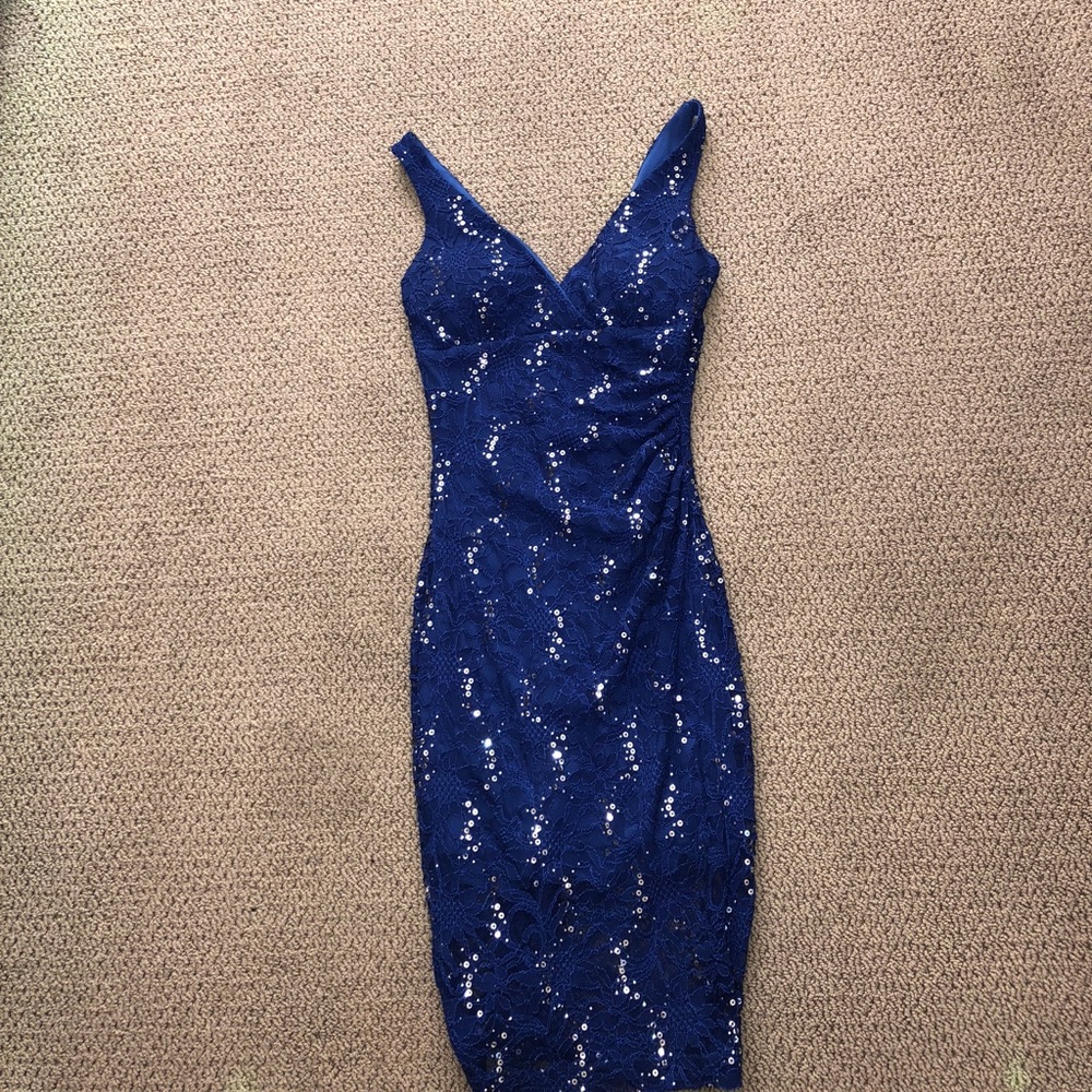 Royal blue sparkly dress