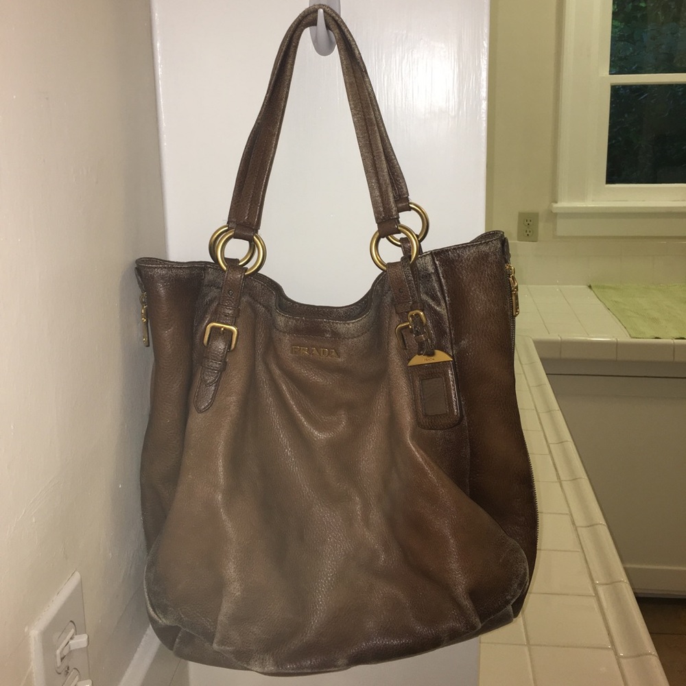 Prada deer skin handbag