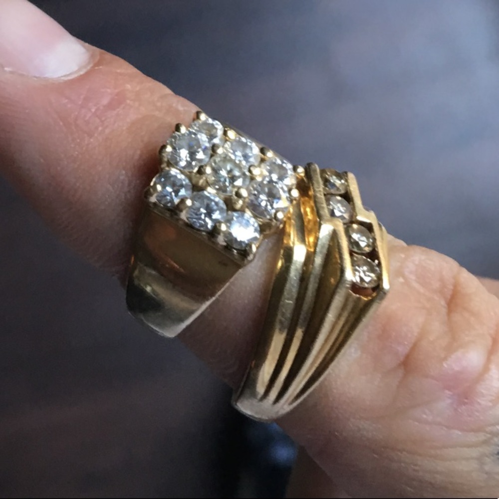 Two 14k diamond rings