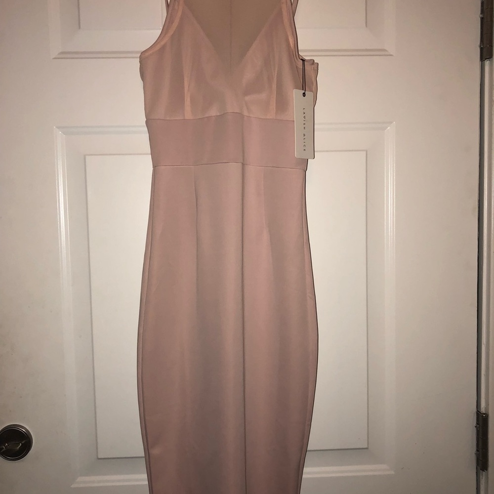 Lavish Alice Mesh Midi Dress