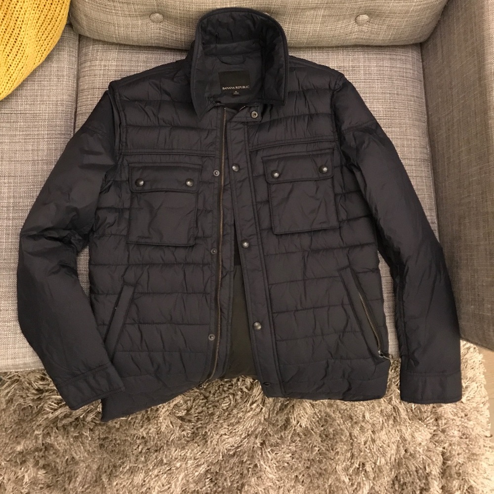 Banana Republic Primaloft Shirt Jacket Navy Size S
