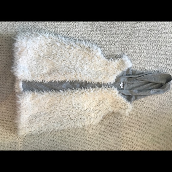 SPLENDID Grey Heather FAUX FUR HOODED COVERALL NWT