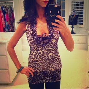 ⚡️2 Tops for $12⚡️ Deep V Sleeveless Ruffle Blouse