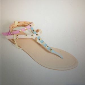 Multicolored Gladiator Sandals