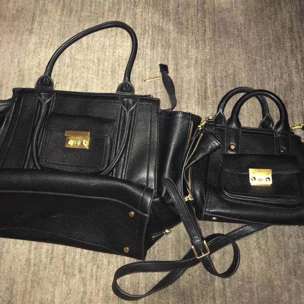 Large tote and small cross body bags