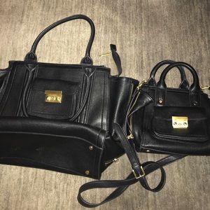 Large tote and small cross body bags
