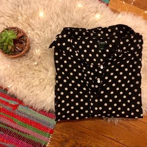 J.crew half button blouse