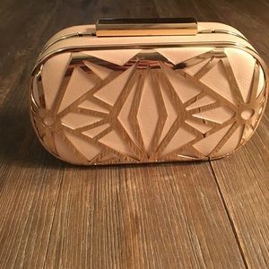Aldo Nude/Gold Clutch purse