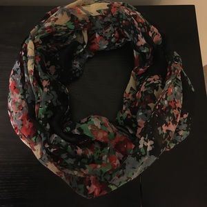 Floral print infinity scarf