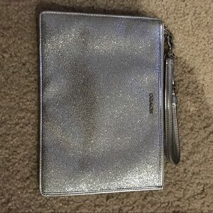 Silver Sparkle Coach Wristlet