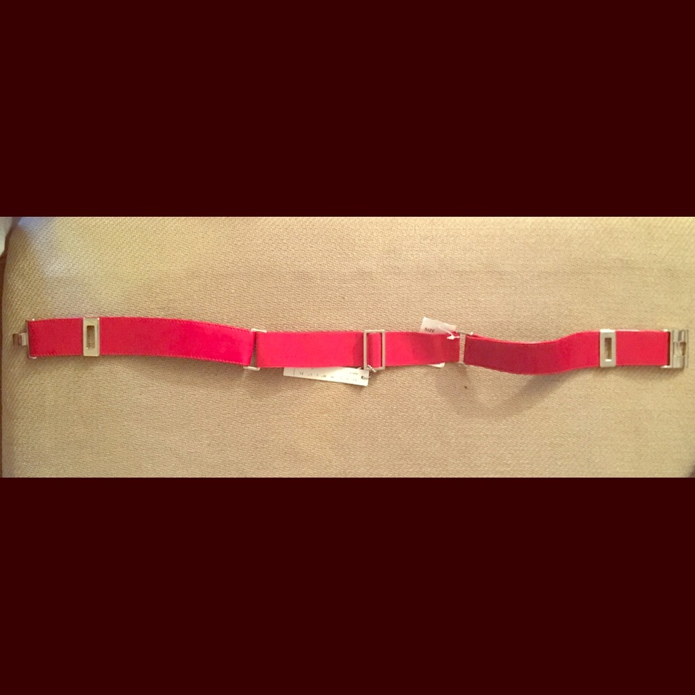 Red patent leather belt