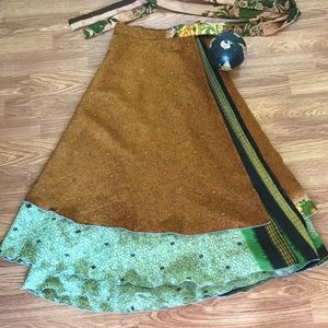 Tea length wrap skirt