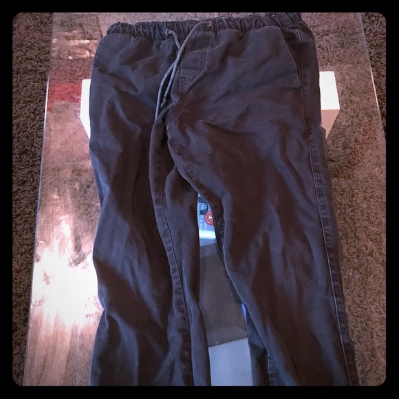 Black drawstring joggers - Picture 1 of 3