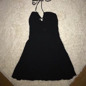 Kendall and Kylie black LBD halter dress