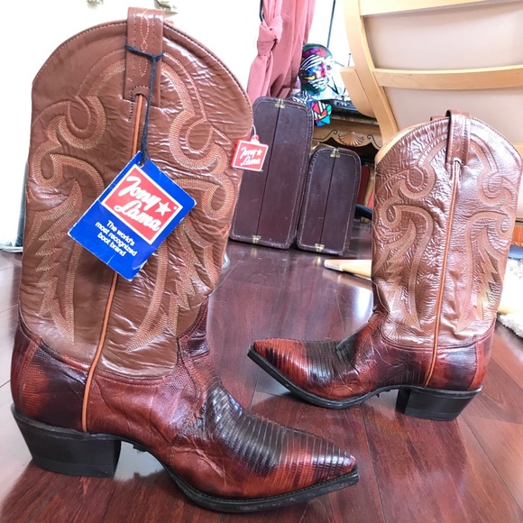 Genuine Lizard Boots 7US Extra Wide 3E Men’s