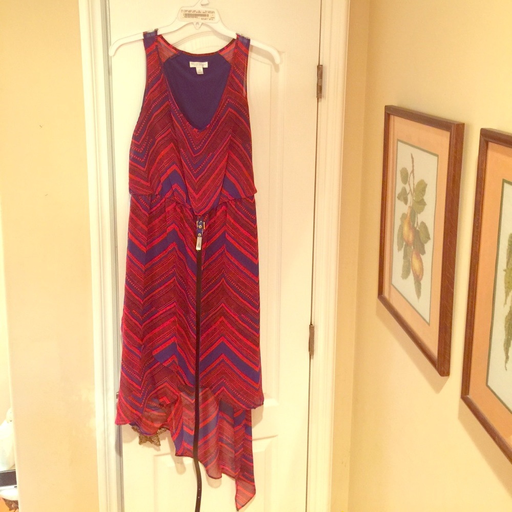 Red and blue dress / casual wear