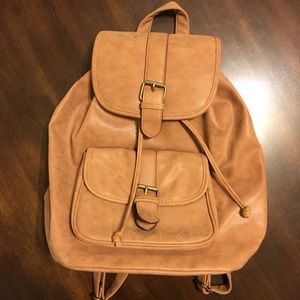 Tan Faux Suede Backpack NEW w/out Tags