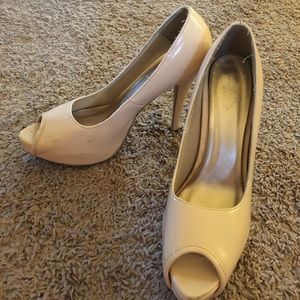 Peep toe heels