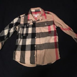 Boys Burberry button down shirt