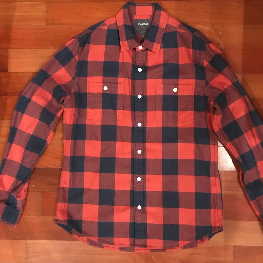 Bonobos tailored fit flannel shirt