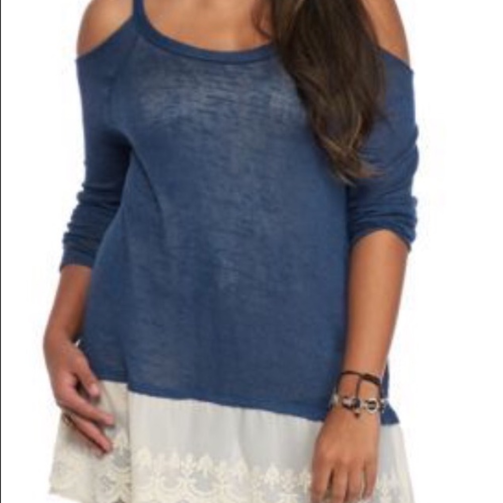 Lightweight Cold Shoulder Sweater